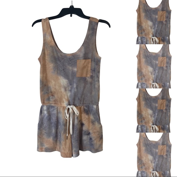 Gilli Pants - 2/$20 Tie dye pocketed romper NWOT